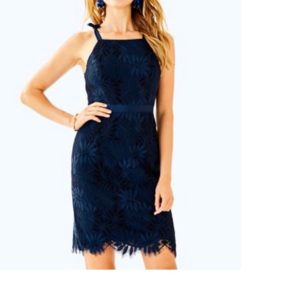 Lilly Pulitzer Kalyleigh shift dress navy blue